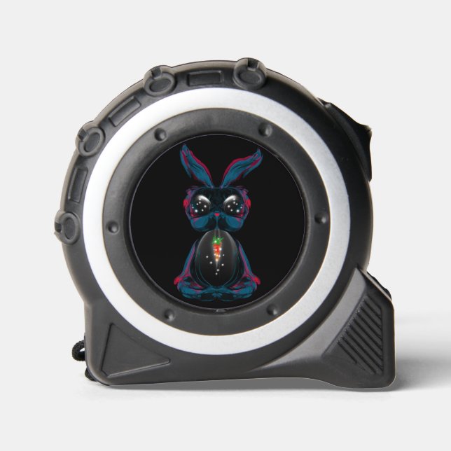 Niedliches Starlight Eyes Rabbit bei Yoga Pose Maßband (Vorderseite)