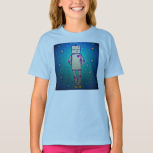 Niedliches Starry Robot Girls Shirt