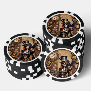 Niedliches Steampunk Skeleton Pokerchips