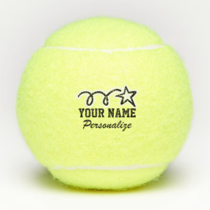 Niedliches Sternlogo und -individueller Name Tennisbälle