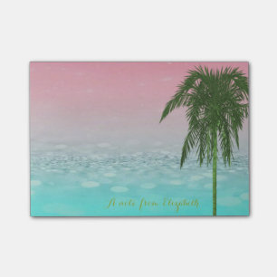 Niedliches, stilvolles BokehTropical, Palm Tree, P Post-it Klebezettel