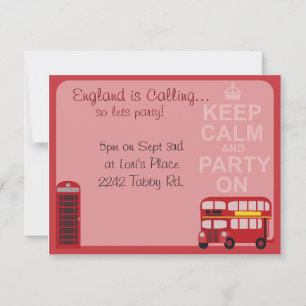 Niedliches stilvolles Londoner Party Einladung