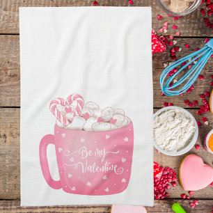 Niedliches stilvolles Watercolor Valentine Geschirrtuch