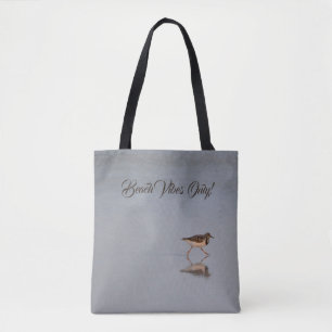 Niedliches Strandangebot Sandpiper Fotografie Typo Tasche