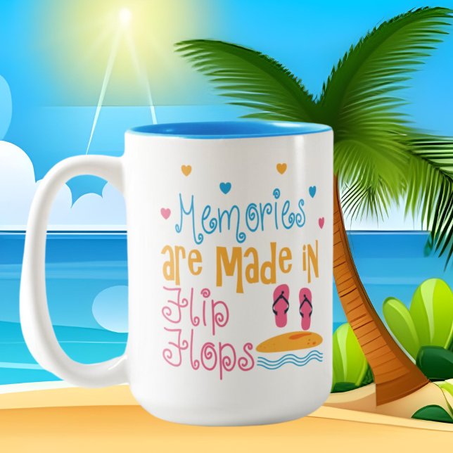 niedliches Strandhaus gedreht Flohliebhaber Wortar Zweifarbige Tasse (Von Creator hochgeladen)