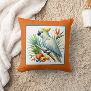 Niedliches Strandhaus Vogelliebhaber Throw Kissen