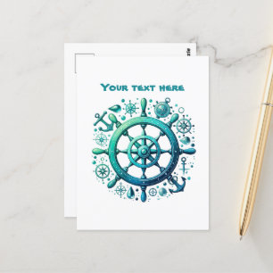 Niedliches Strandrad Postkarte