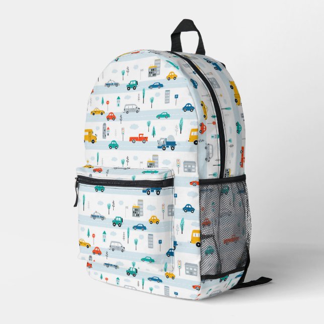Niedliches Straßenmuster Bedruckter Rucksack (Rückseitige Ecke Rechts)