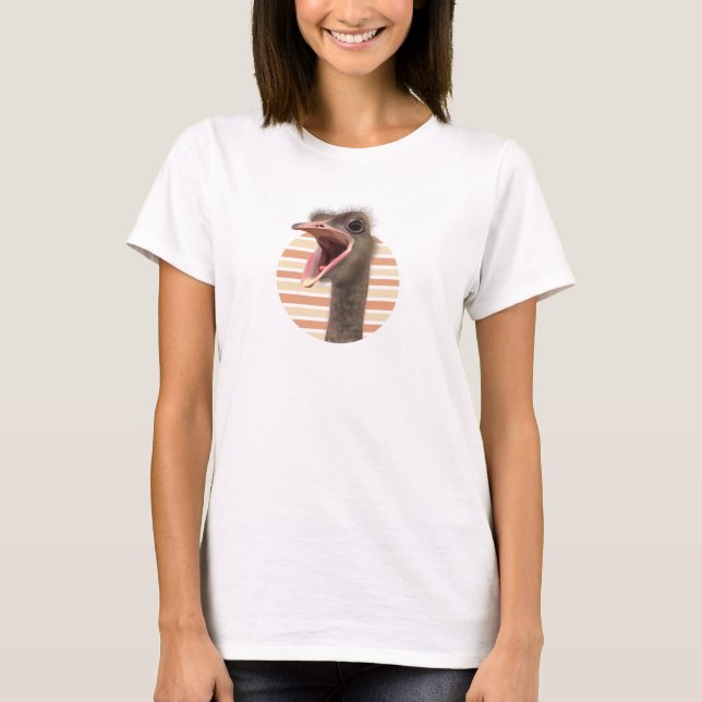 Niedliches Straußengefecht T-Shirt (Vorderseite)