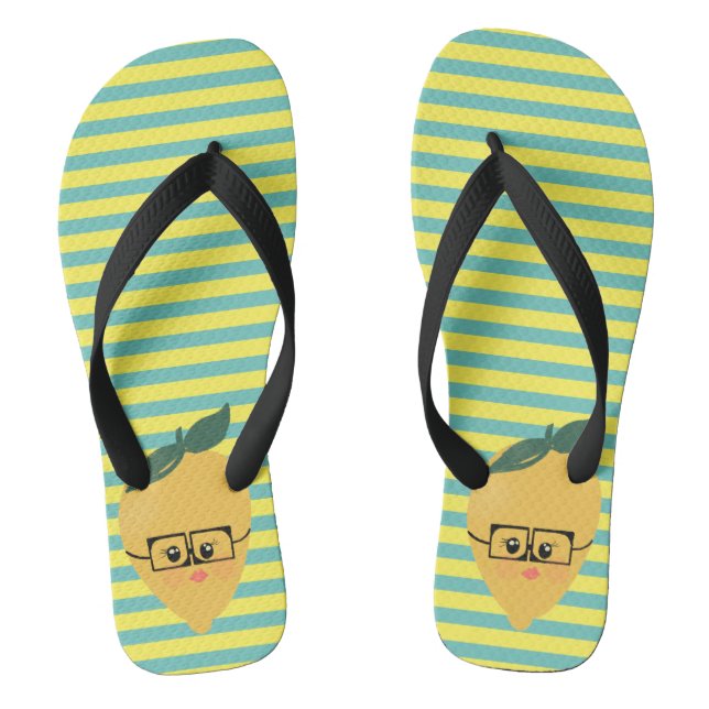 Niedliches Streifenmuster Flip Flops (Fußbett)
