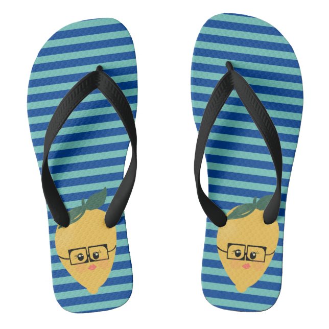 Niedliches Streifenmuster Flip Flops (Fußbett)
