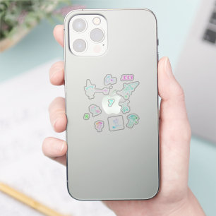 Niedliches Strichmännchen Hexenmeister für iPhon Aufkleber