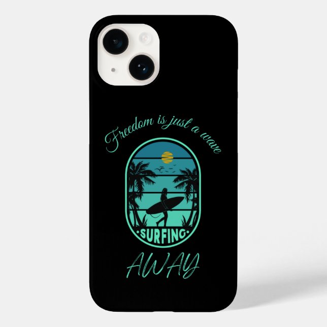 Niedliches Surftelefon Case-Mate iPhone 14 Hülle (Rückseite)
