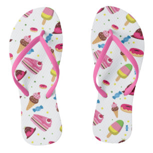 Niedliches Süßes und süßes Muster Flip Flops