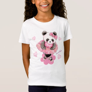 Niedliches Sweet Panda Ballett mit schönen rosa H T-Shirt