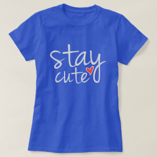 Niedliches T-Shirt der Frauen bleibe, Grau