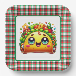 Niedliches Taco-Liebhaber Party Pappteller