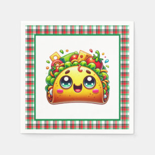 Niedliches Taco-Liebhaber Party Serviette