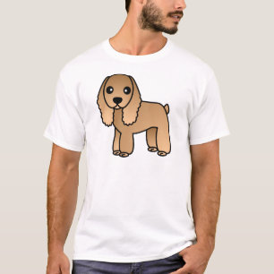 Niedliches TAN/Sahnecockerspaniel-Cartoon T-Shirt