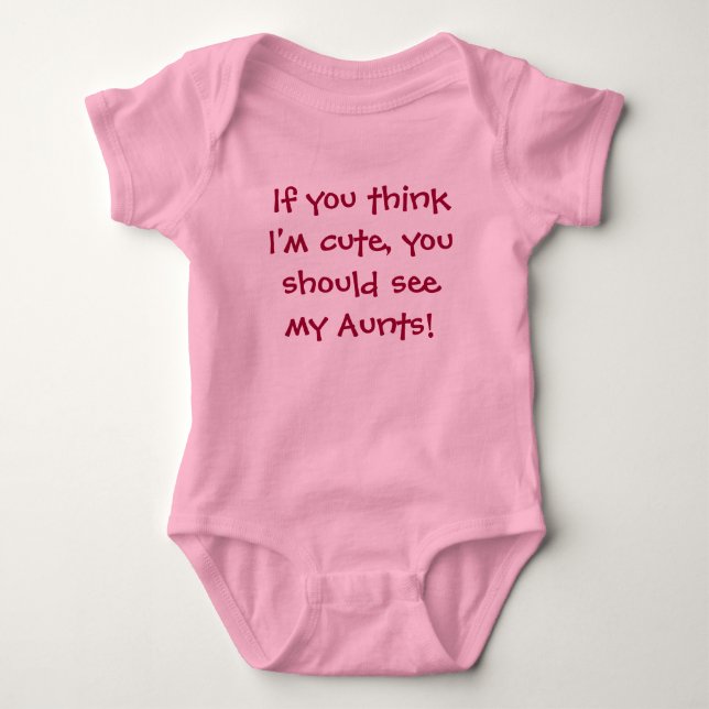 Niedliches Tanten-Shirt Baby Strampler (Vorderseite)
