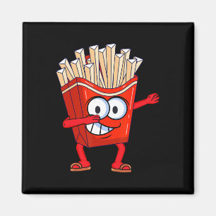 Niedliches Tanzen Französisch Fries Funny Dabbing Magnet