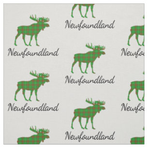 Niedliches Tartan-Elch Neufundland Stoff