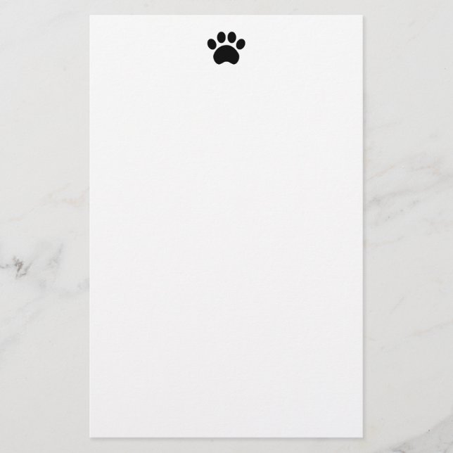 Niedliches Tatzen-Druck-Briefpapier Briefpapier (Vorderseite)