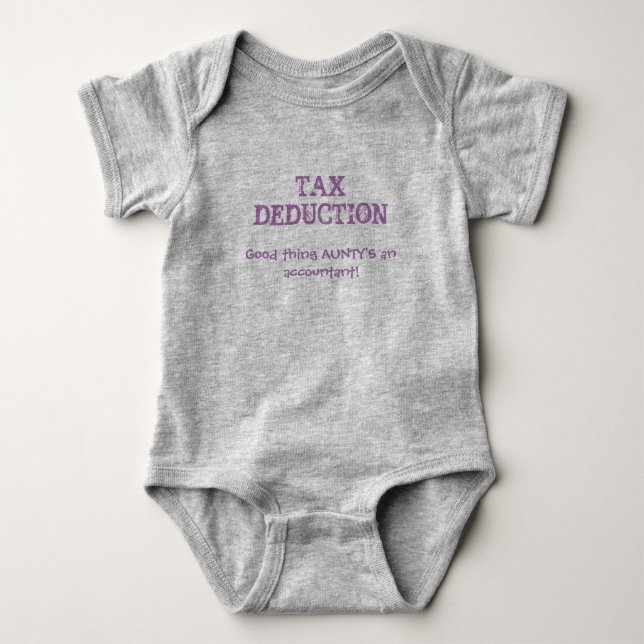 Niedliches "Tax Deduction"-Zitat des Rechnungsführ Baby Strampler (Vorderseite)