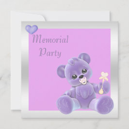 Niedliches Teddy Bear Double Side Memorial Party Einladung