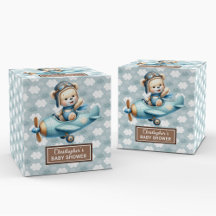 Niedliches Teddy Beer Pilot Blue Baby Gastgeschenk