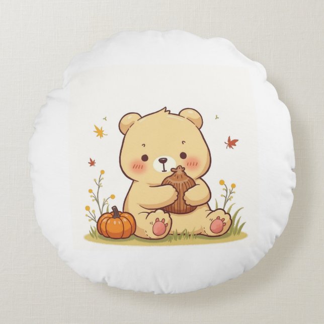 Niedliches Teddybär Kissen Kissen (Vorderseite)