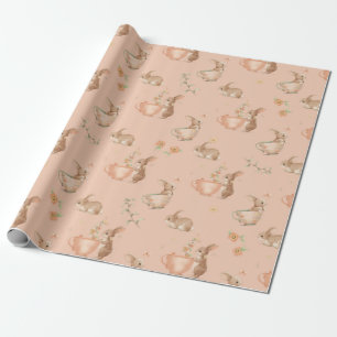 niedliches Tee-Party Geschenkpapier