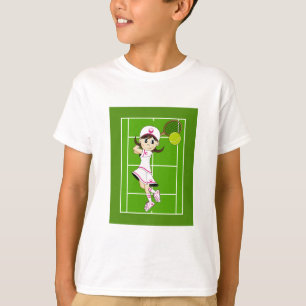 Niedliches Tennis-Mädchen-T-Shirt T-Shirt