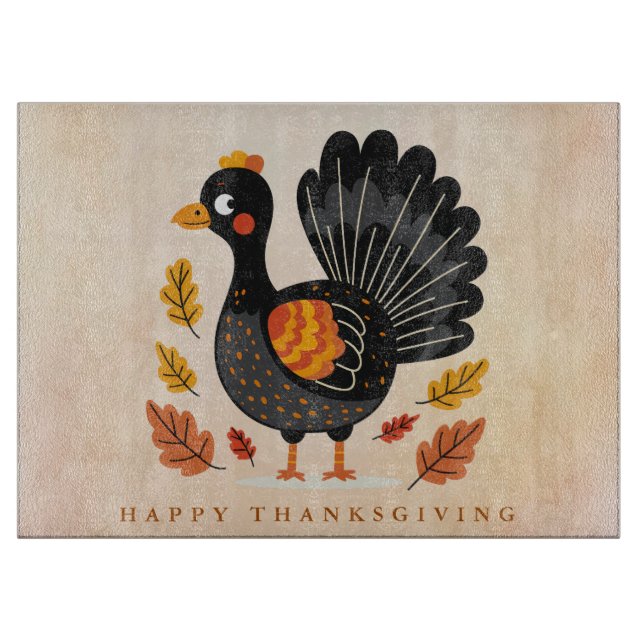 Niedliches Thanksgiving Cutting Board Schneidebrett (Vorderseite)