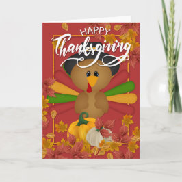 Niedliches Thanksgiving in der Türkei Karte