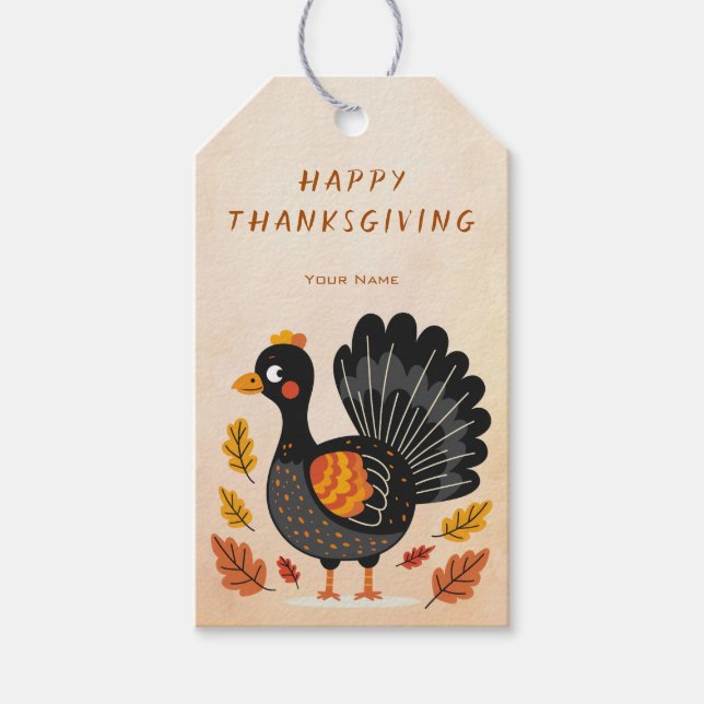 Niedliches Thanksgiving-Spendentag für die Türkei Geschenkanhänger (Vorderseite)