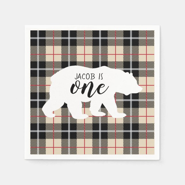 Niedliches Thomson Camel Pattern Bear 1. Geburtsta Serviette (Vorderseite)