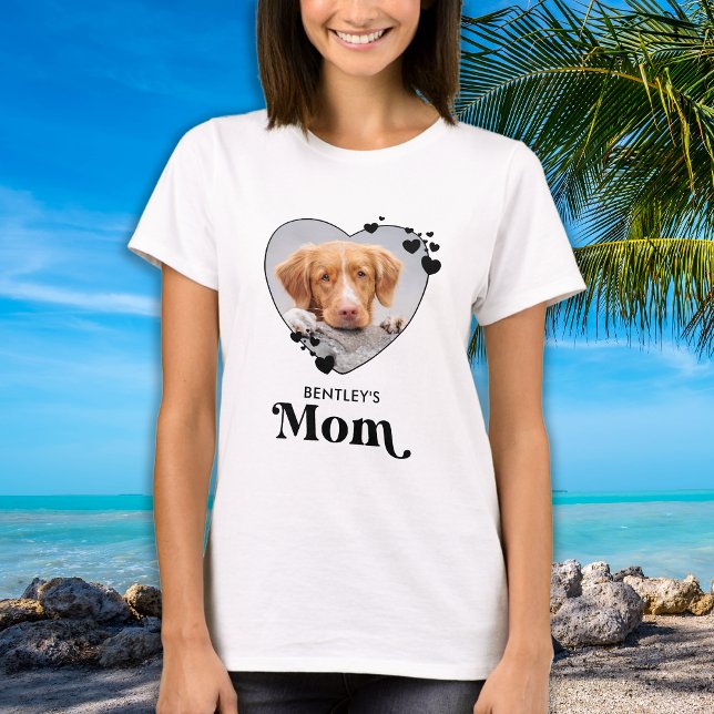 Niedliches Tier Mama Foto Benutzerdefinierter Hund T-Shirt (Von Creator hochgeladen)