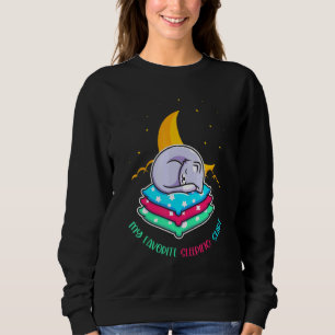 Niedliches Tier Nachtschwärmer Napping Schlaftier Sweatshirt