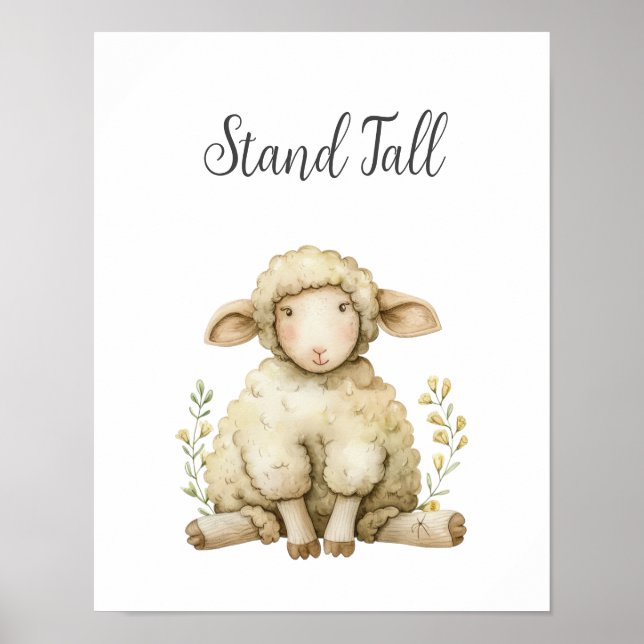 Niedliches Tierschaf große Kinderzimmer Kinderzimm Poster (Vorne)