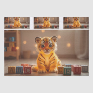 Niedliches Tiger Cub Dekoupage Tissue Paper Seidenpapier