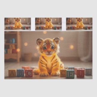 Niedliches Tiger Cub Dekoupage Tissue Paper Seidenpapier