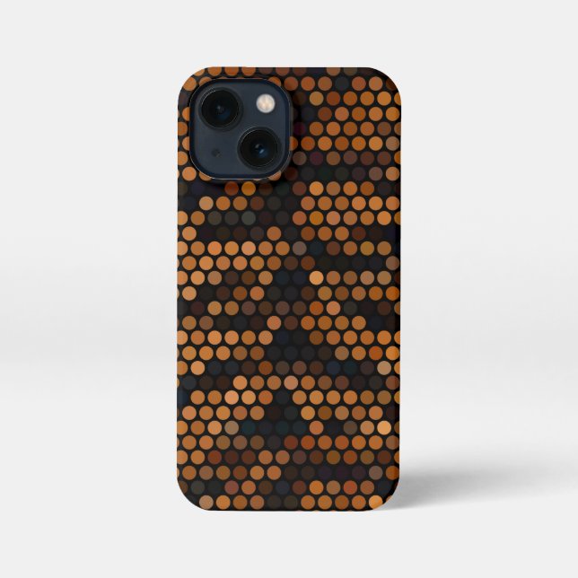 Niedliches Tiger-Farbmuster iPhone 13 Mini Hülle (Rückseite)