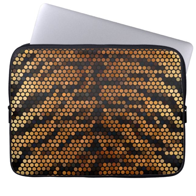 Niedliches Tiger-Farbmuster Laptopschutzhülle (Vorderseite)