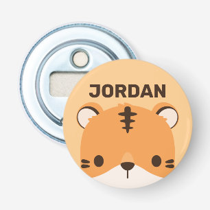 Niedliches Tiger mit Personalisiertem Namen Flaschenöffner