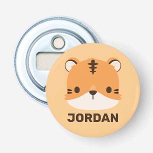 Niedliches Tiger mit Personalisiertem Namen Flaschenöffner