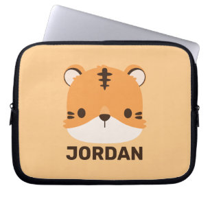 Niedliches Tiger mit Personalisiertem Namen Laptopschutzhülle