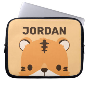 Niedliches Tiger mit Personalisiertem Namen Laptopschutzhülle
