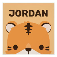 Niedliches Tiger mit Personalisiertem Namen