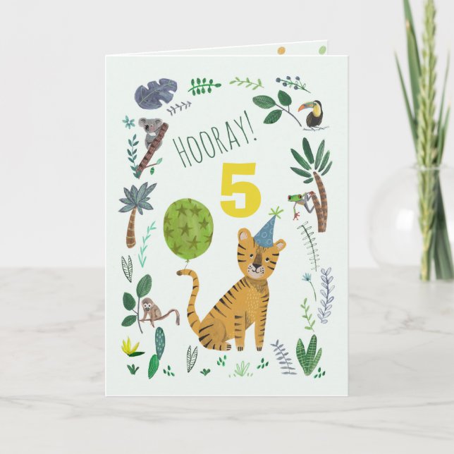 Niedliches Tigeralter Karte (Vorderseite)